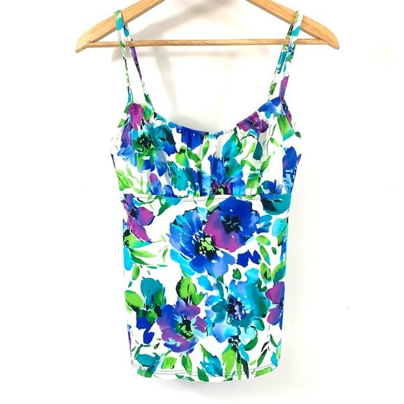 White Floral Tankini - Picture 7 of 11